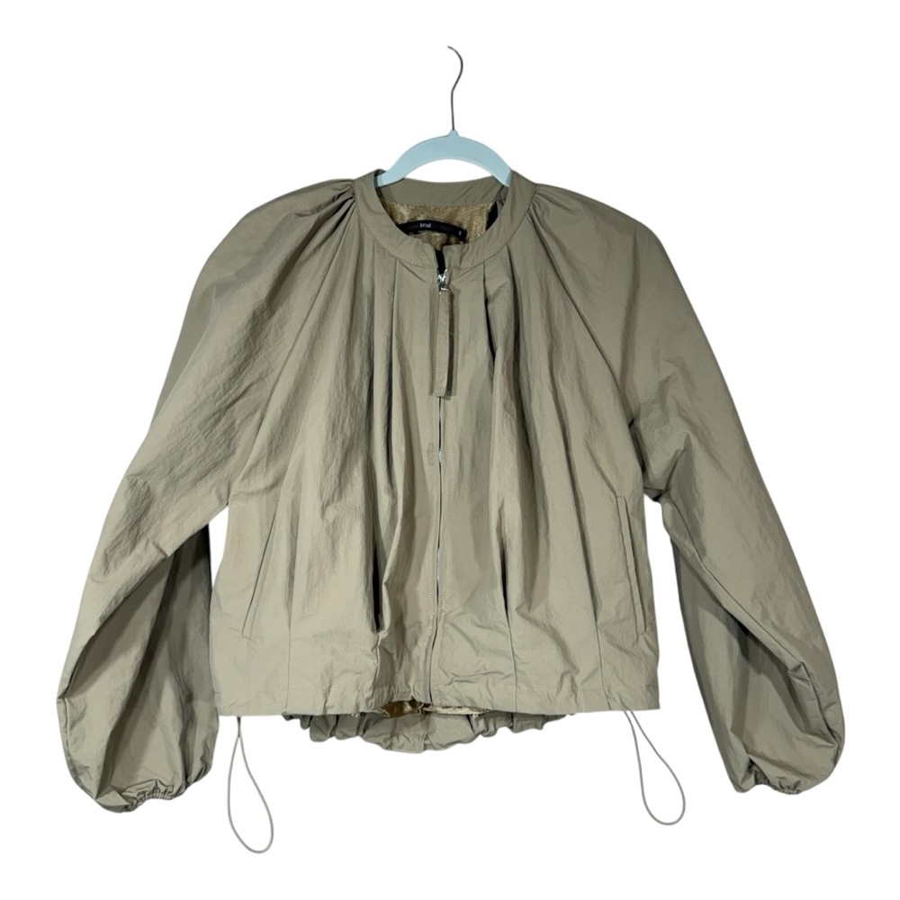 Anthropologie Hazel Balloon Sleeve Zipper Front Jacket Size S